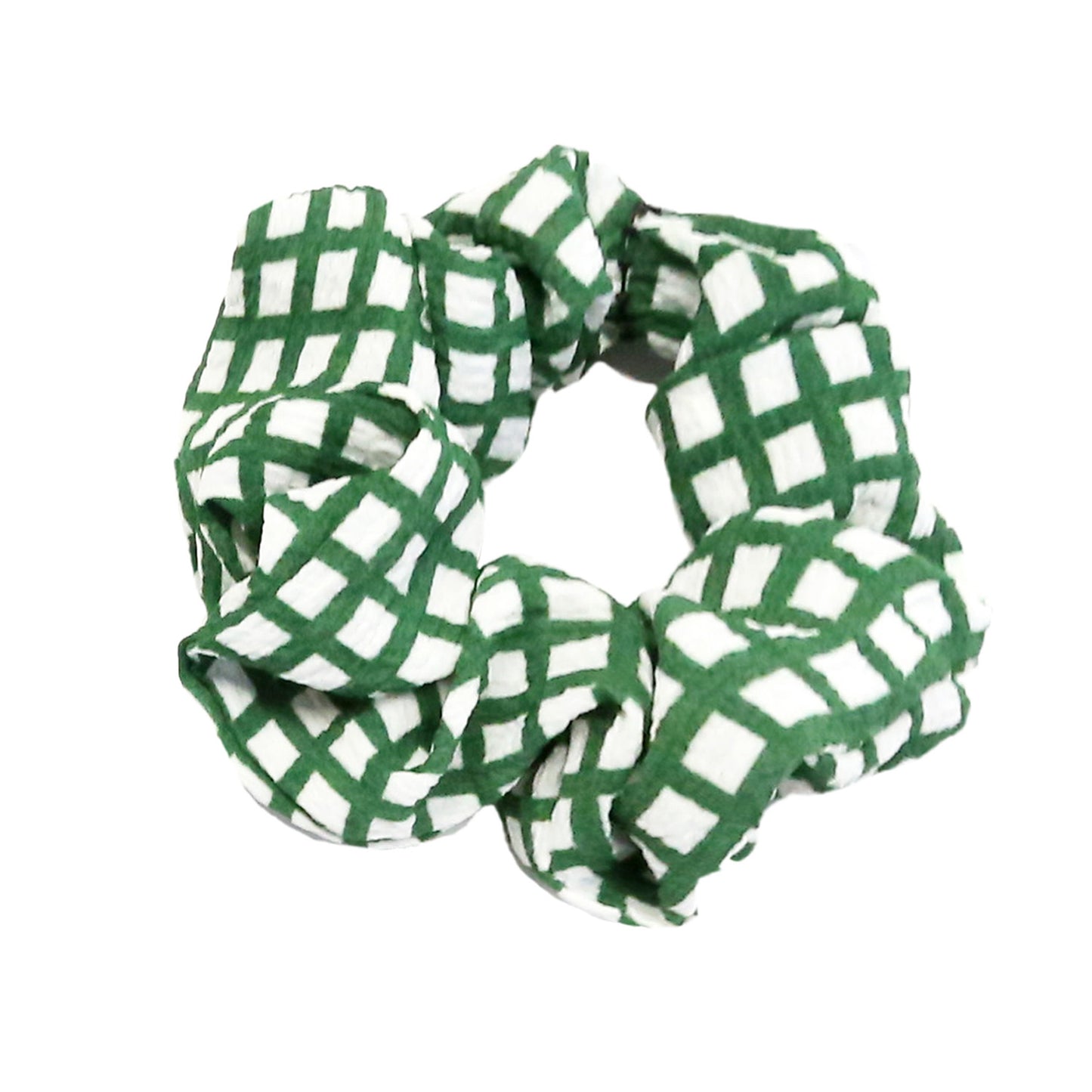 Grid Print Scrunchie