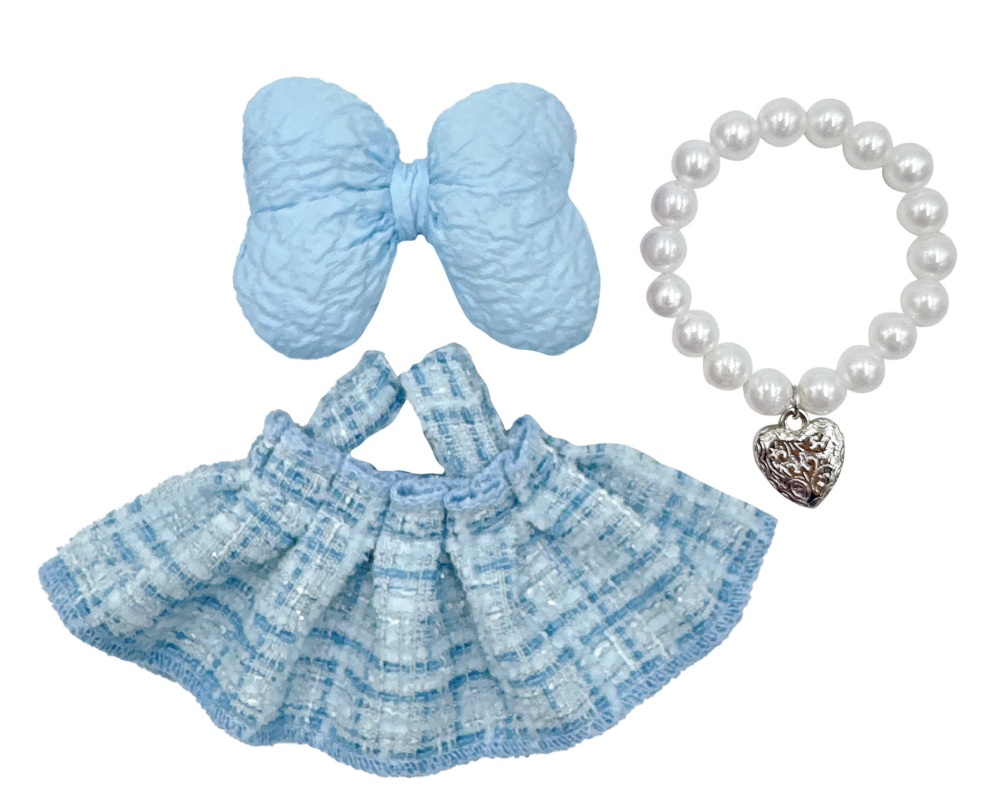 Ribbon Tweed Dress Set - LBB Clothing