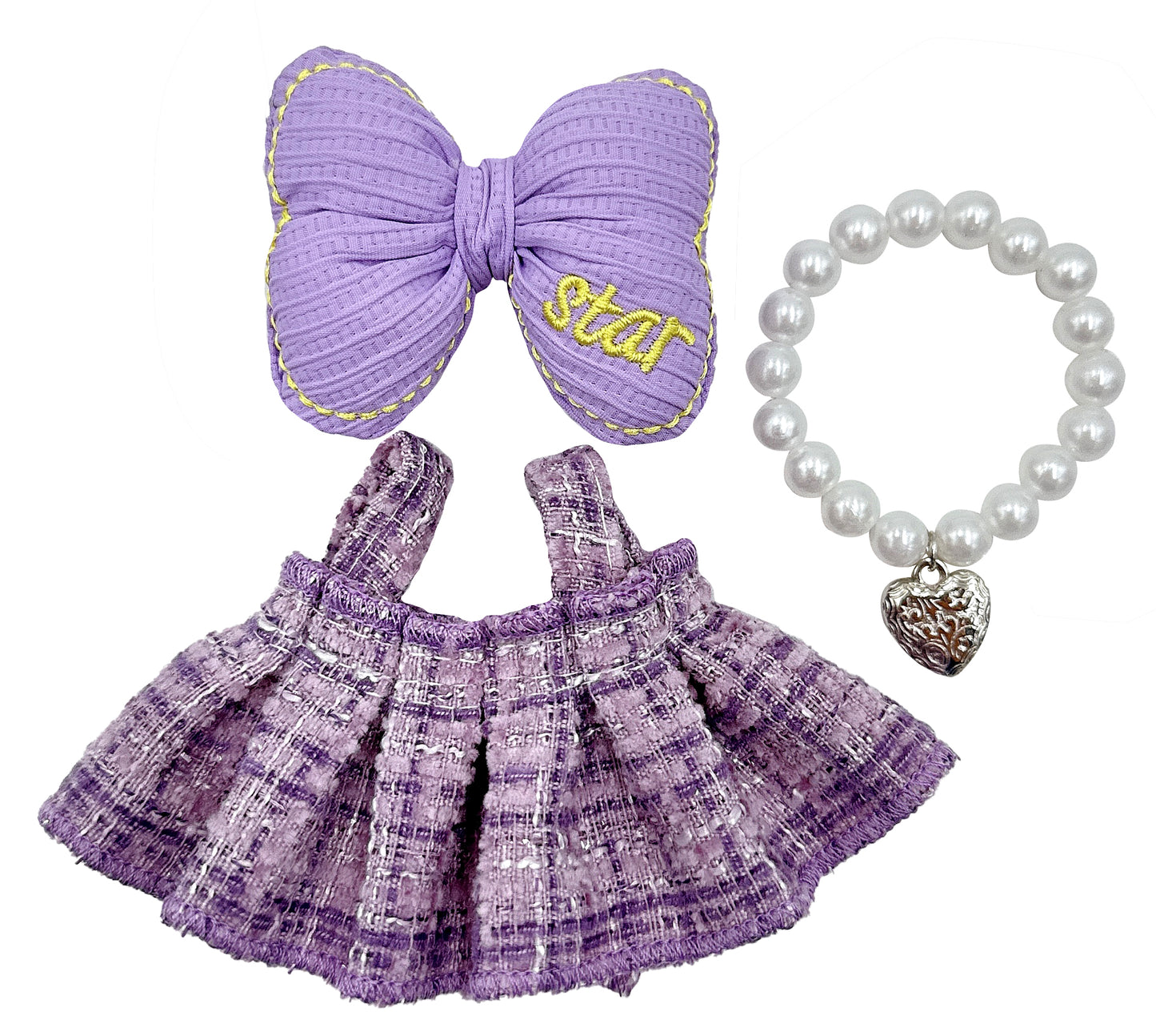 Ribbon Tweed Dress Set - LBB Clothing