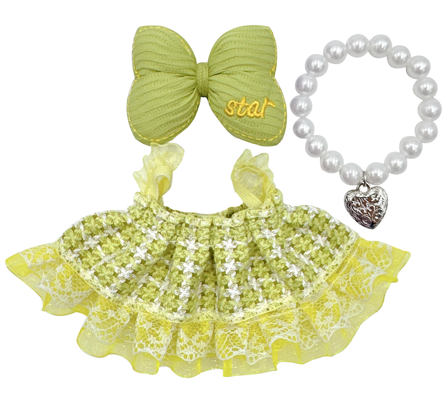 Ribbon Tweed Dress Set - LBB Clothing