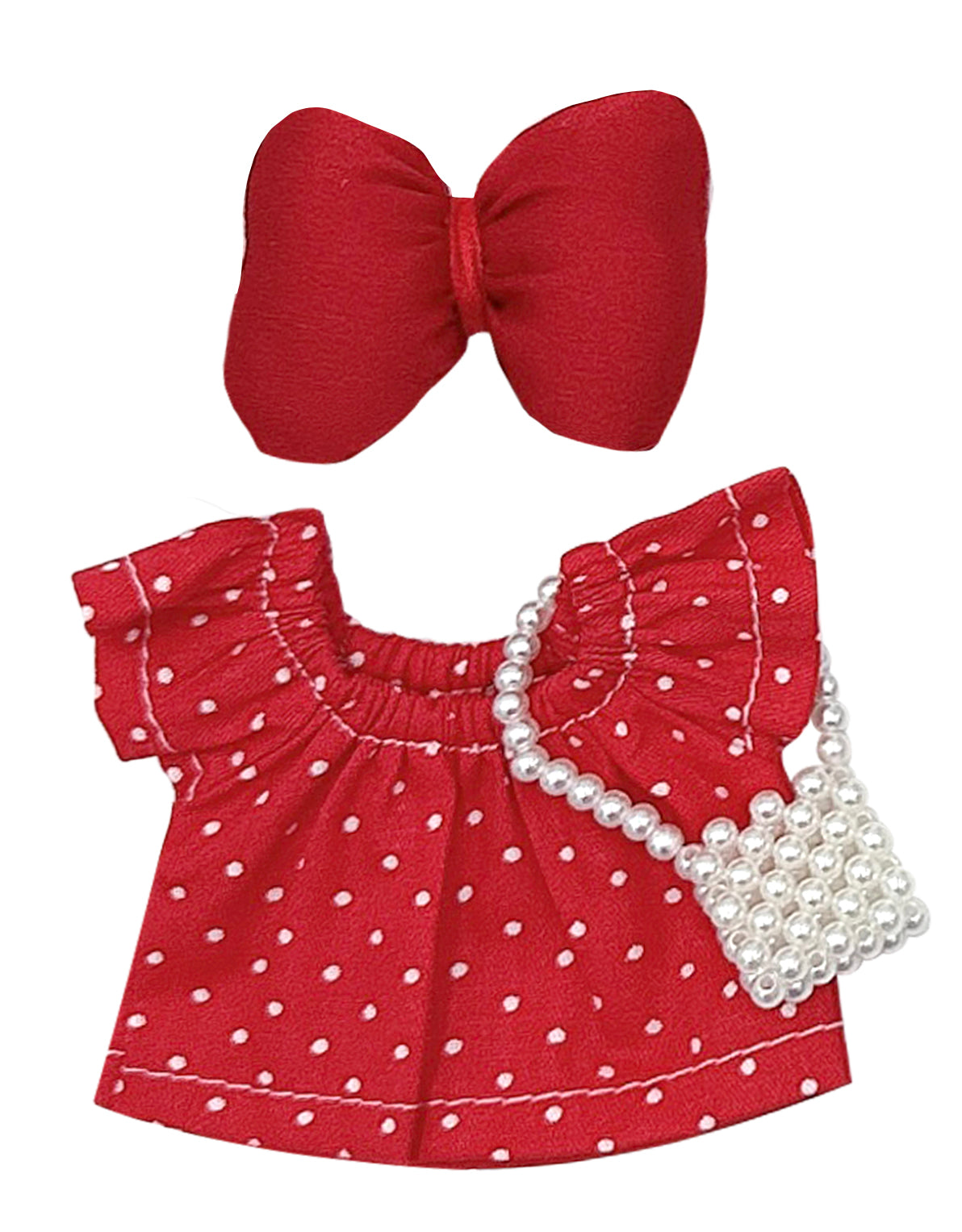 Dot Ribbon Blouse Set - LBB Clothing