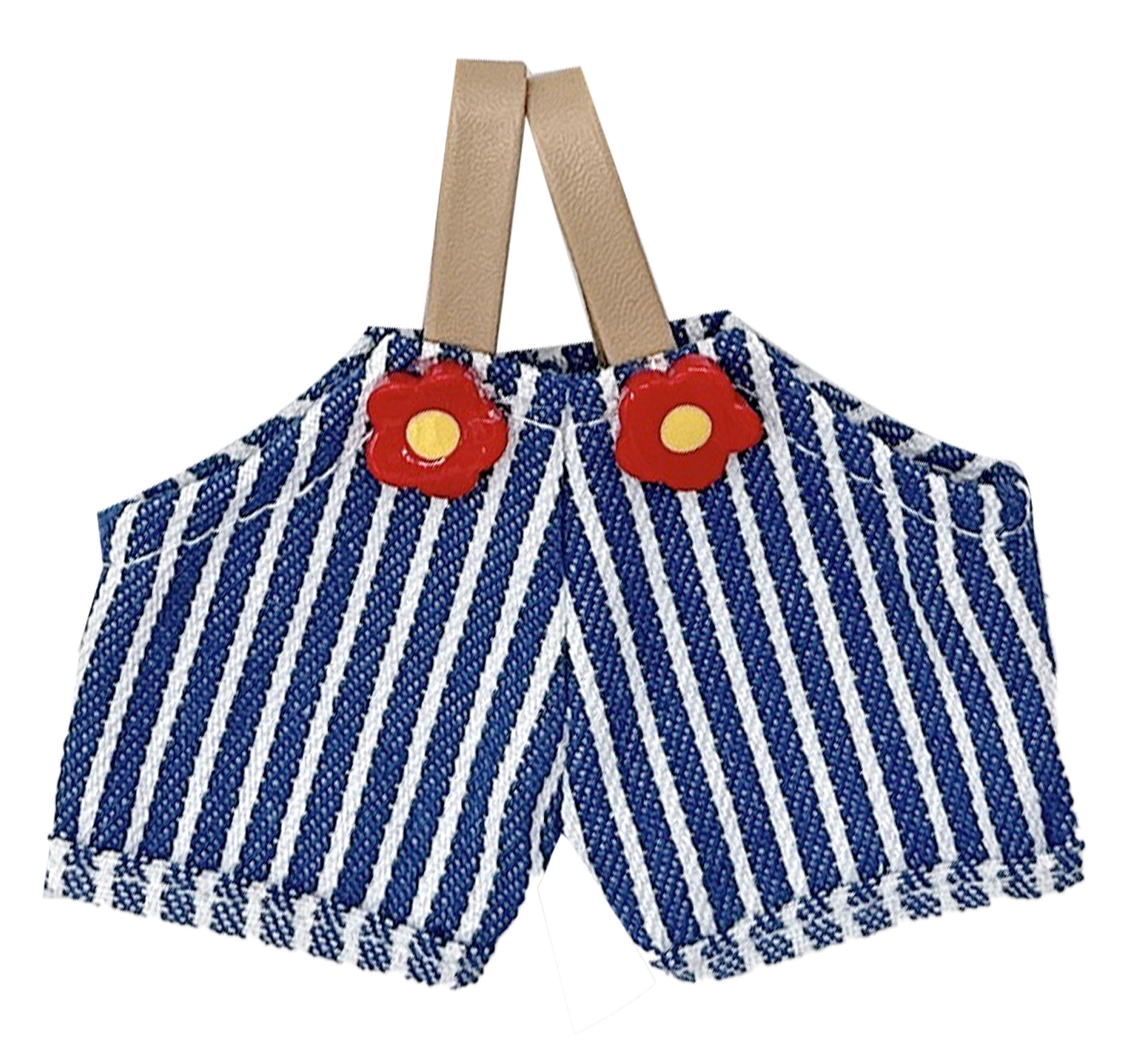 Flower Stripe Overall Shorts - LBB Clothing