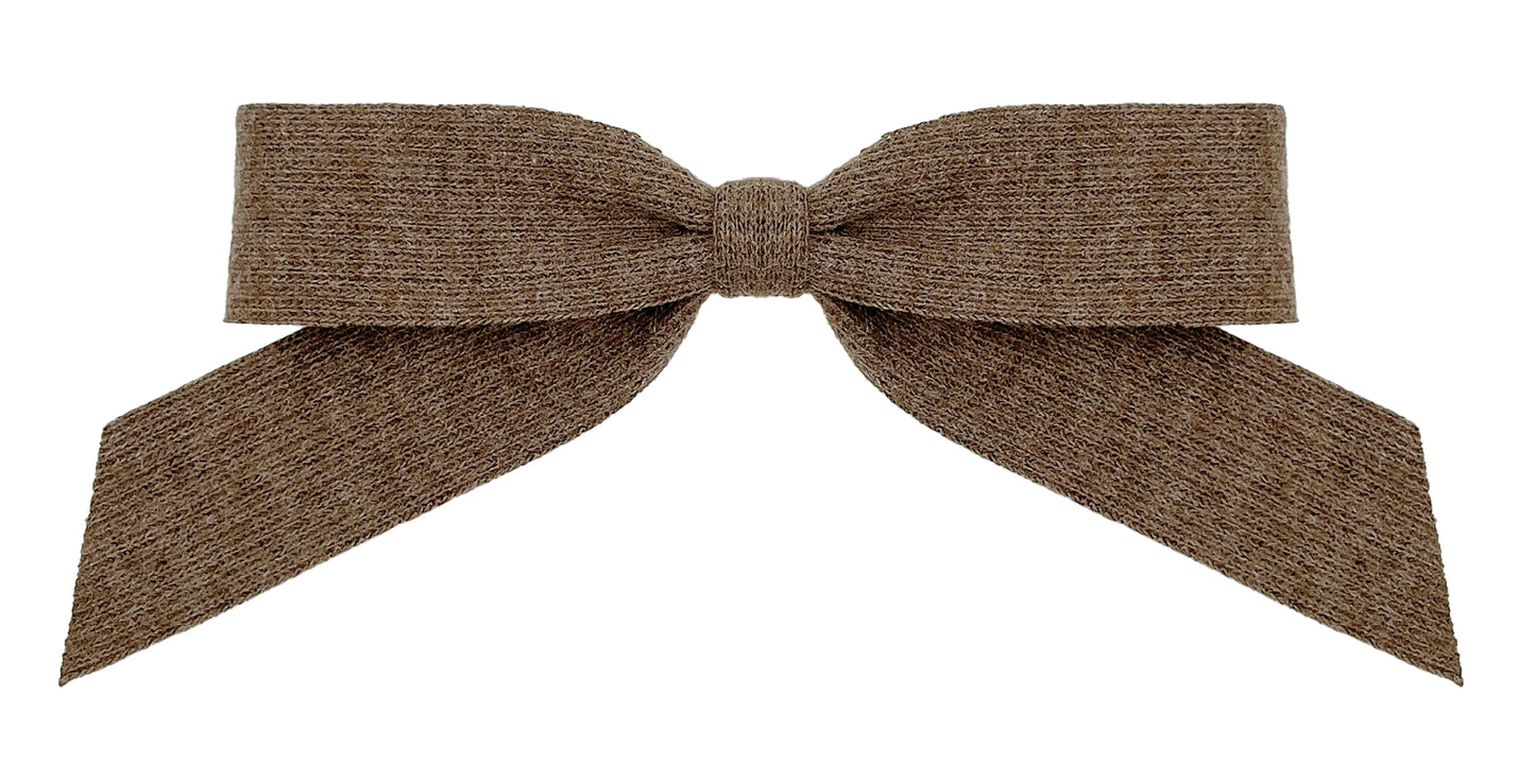 Lisa Evelyn Hair Bow Clip by L&E NY: Brown