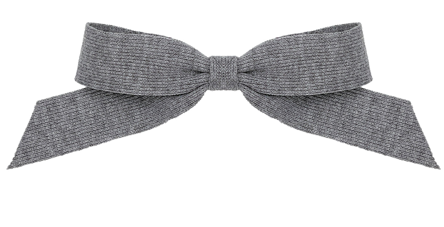 Lisa Evelyn Hair Bow Clip by L&E NY: Gray