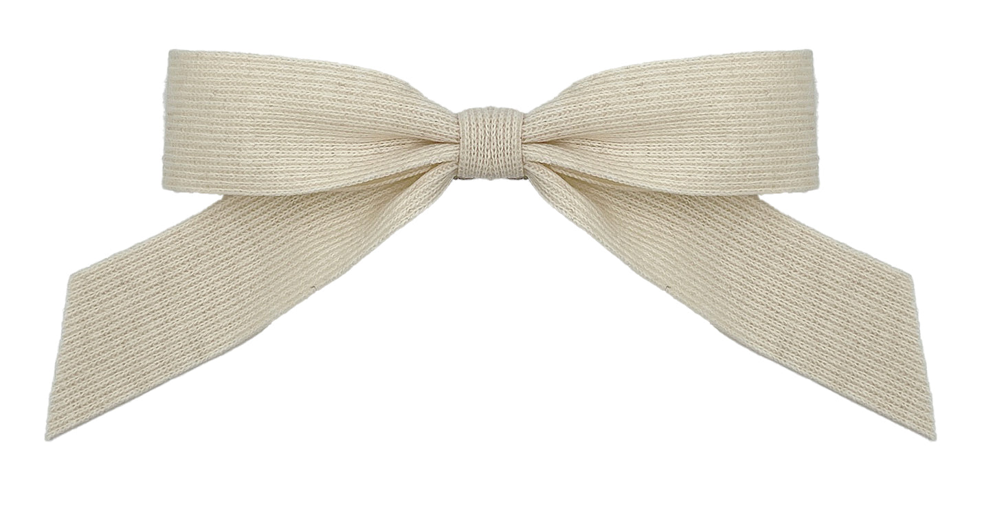 Lisa Evelyn Hair Bow Clip by L&E NY: Ivory