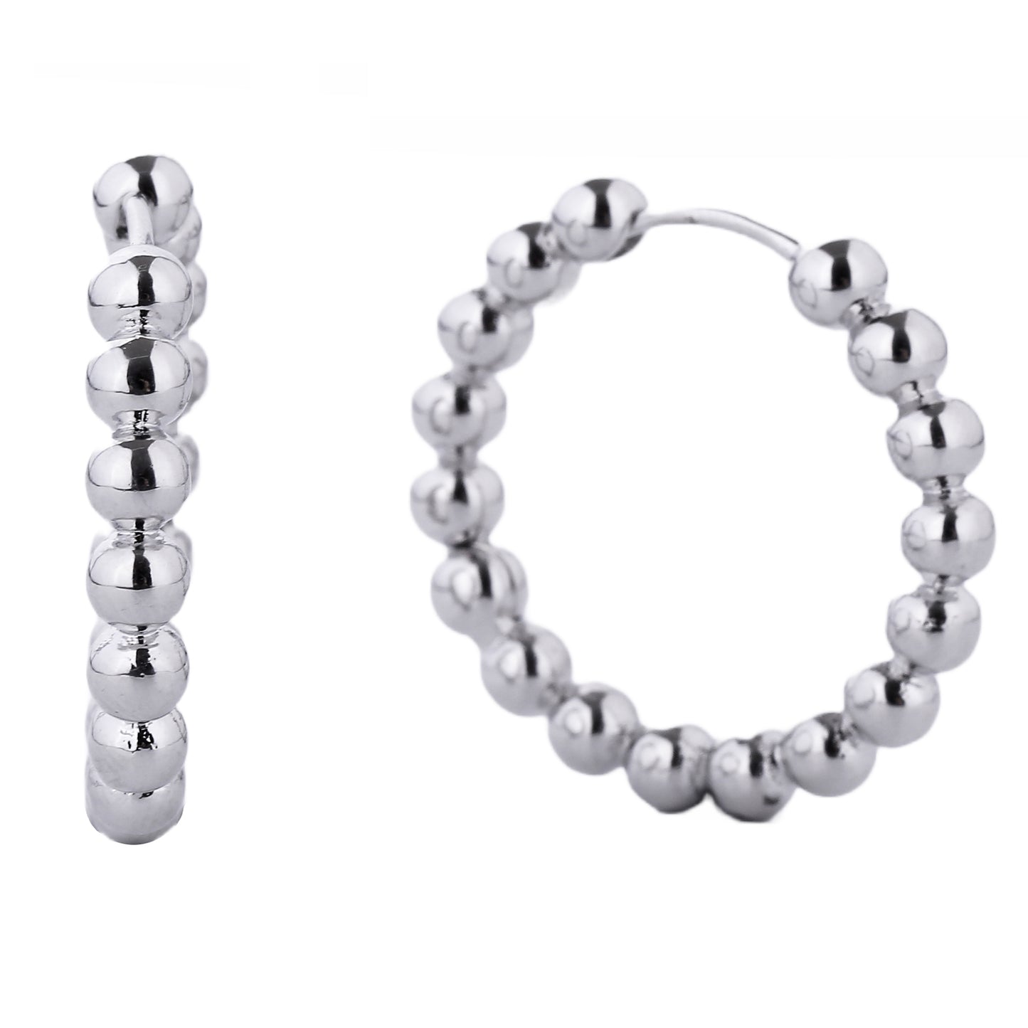 14K Gold/White Gold Dipped Huggie Hoop Earrings