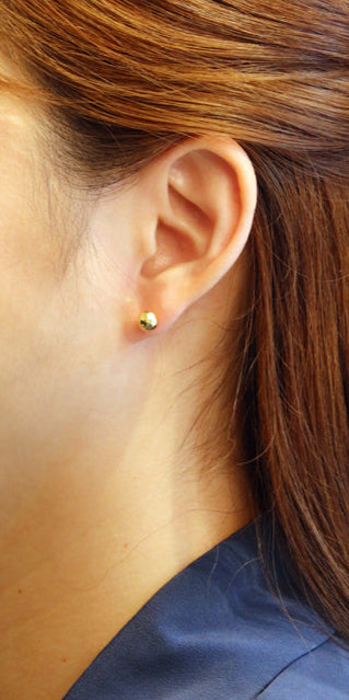 14K Gold/White Gold Dipped Post Earrings