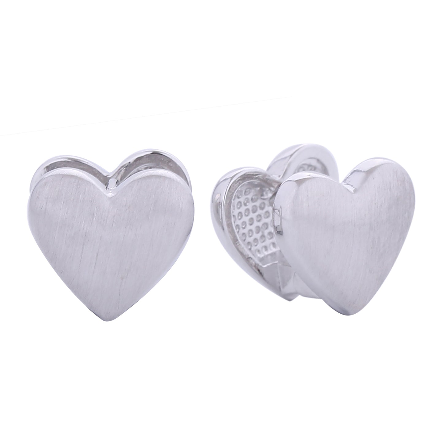 14K Gold/White Gold Dipped Simply Love Huggie Earrings