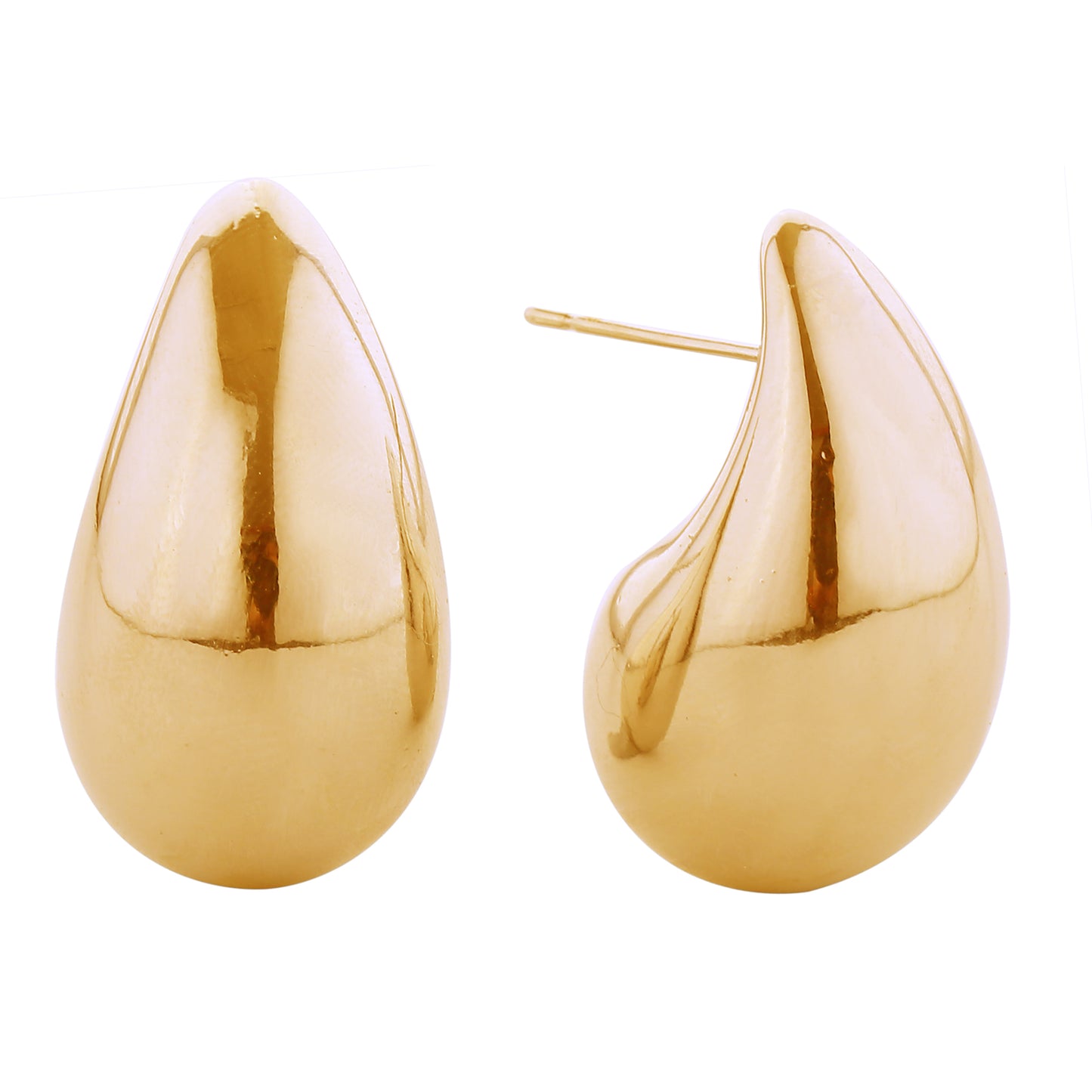 14K Gold/White Gold Dipped Daily Raindrop Post Earrings