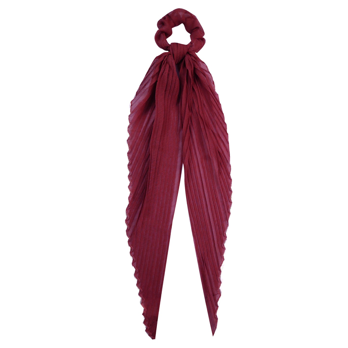 Pleated Solid Scarf Pony