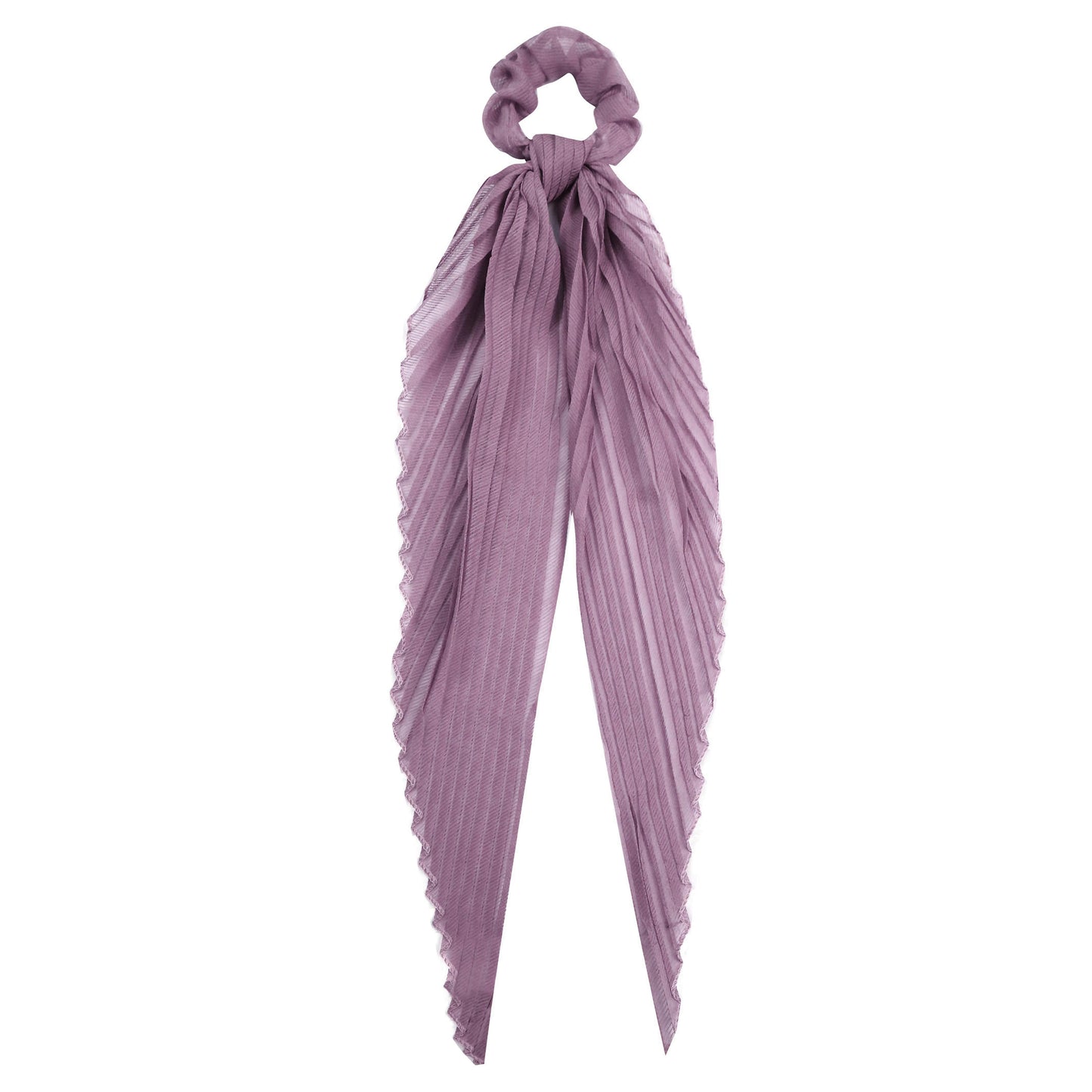 Pleated Solid Scarf Pony