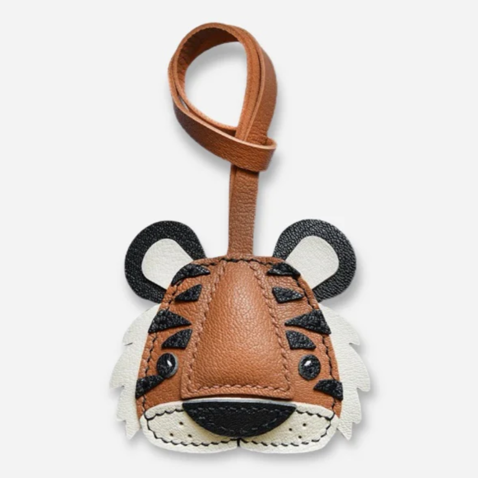Leather Animal Key Chain: Robin