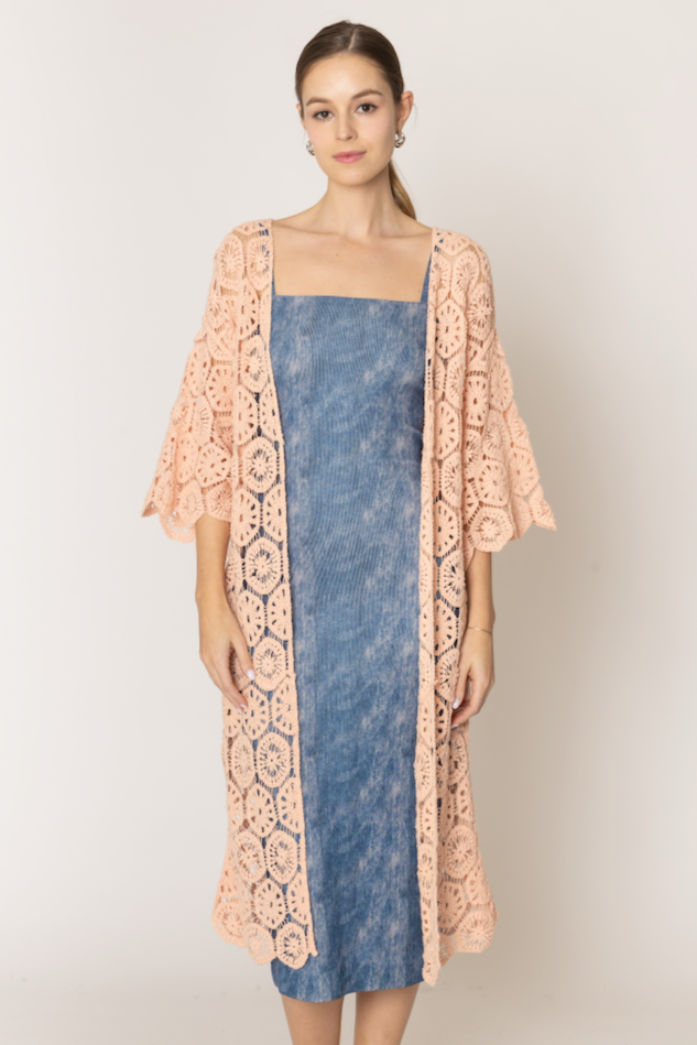 Crochet Long Cardigan