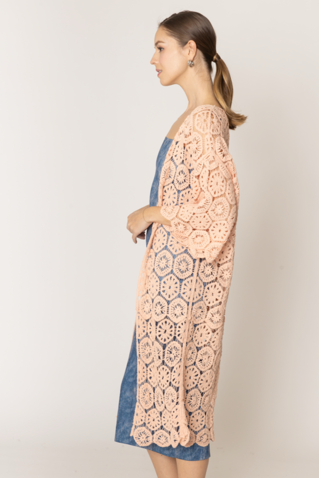 Crochet Long Cardigan