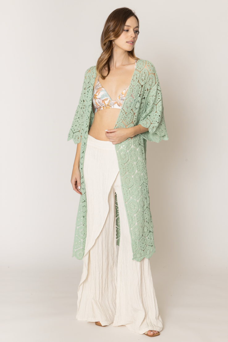 Crochet Long Cardigan