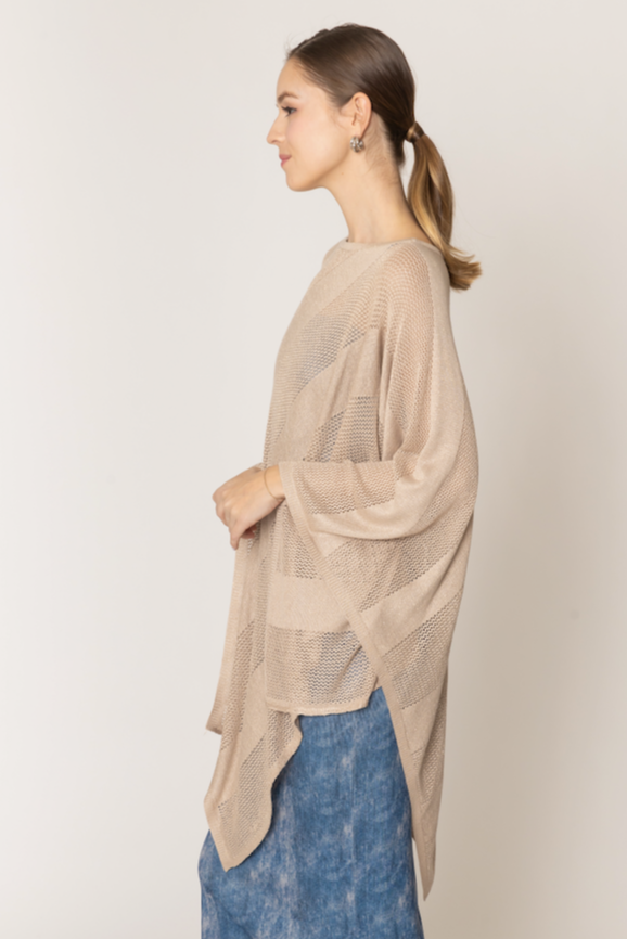 Lurex Mesh Poncho