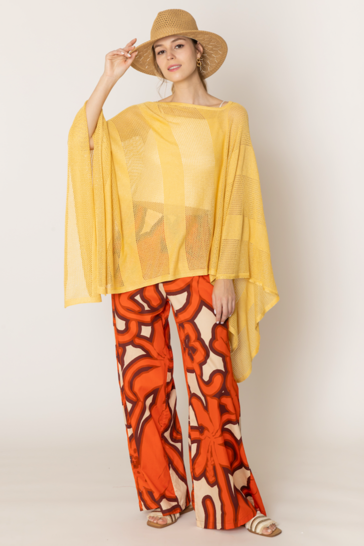 Lurex Mesh Poncho
