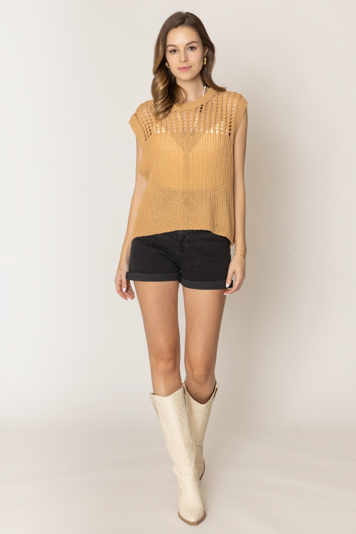 Chest Blocked Crochet Poncho