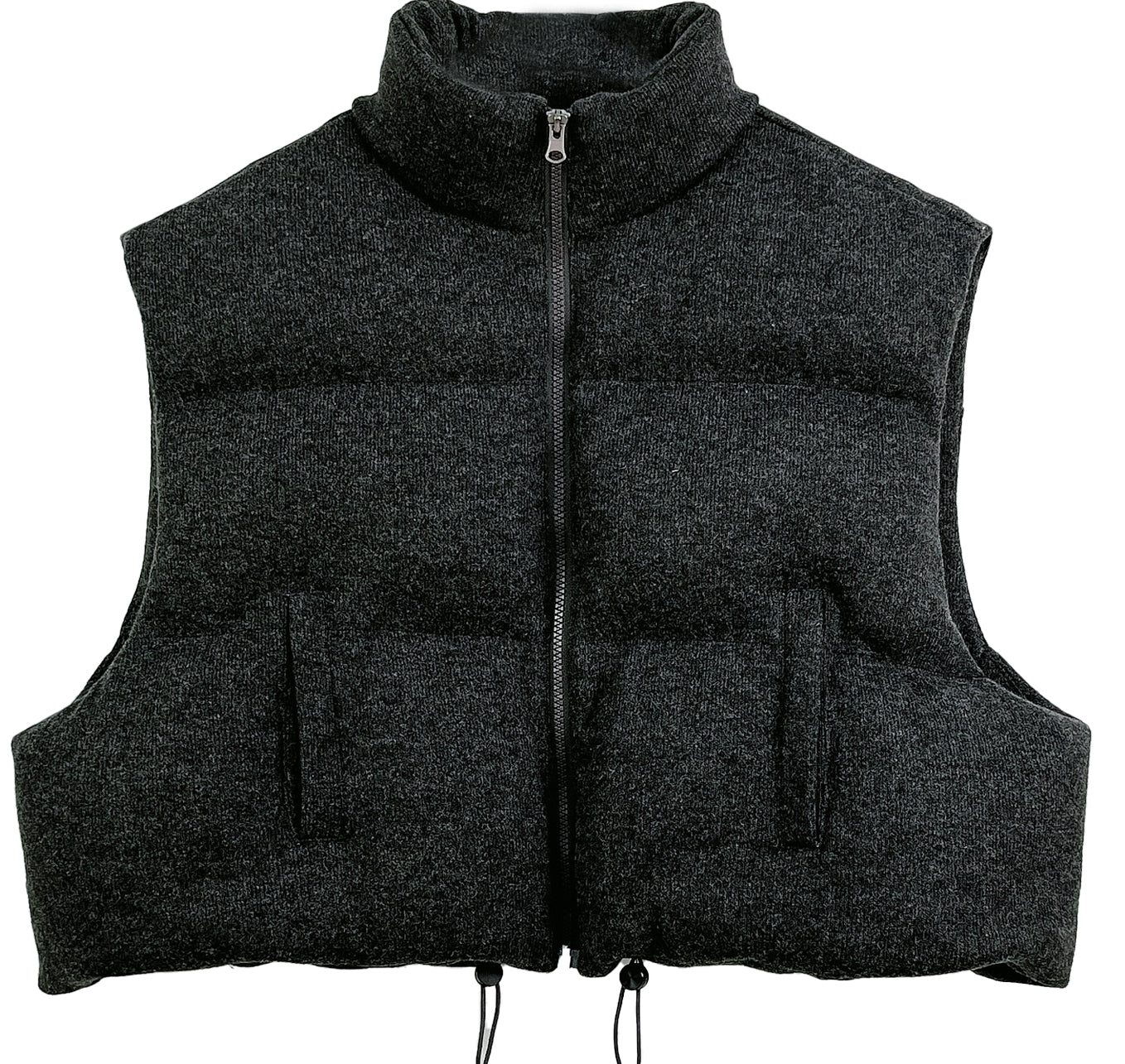 Knit Padded Vest: Black