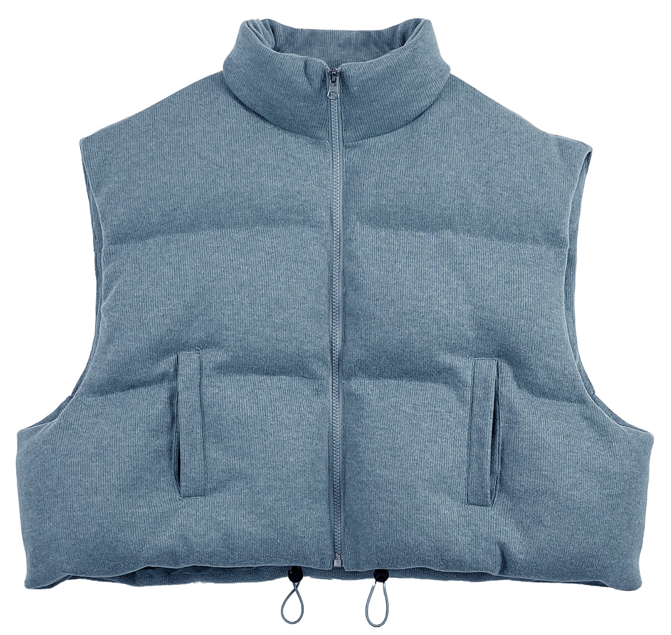 Knit Padded Vest: Blue