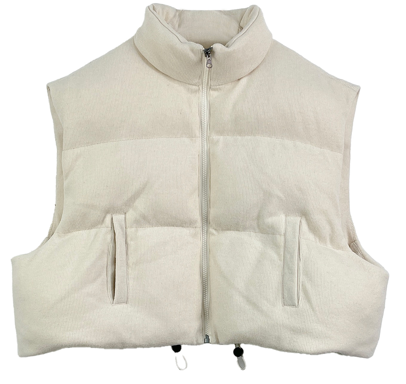 Knit Padded Vest: Ivory