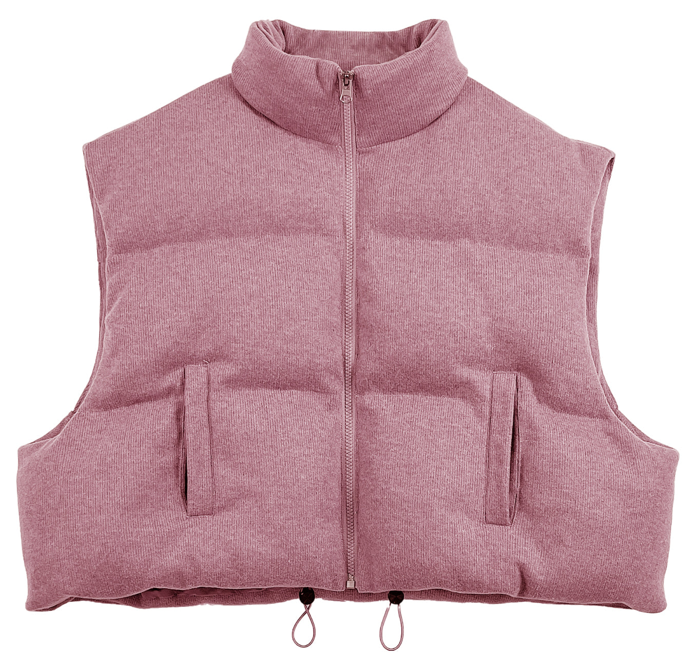 Knit Padded Vest: Pink