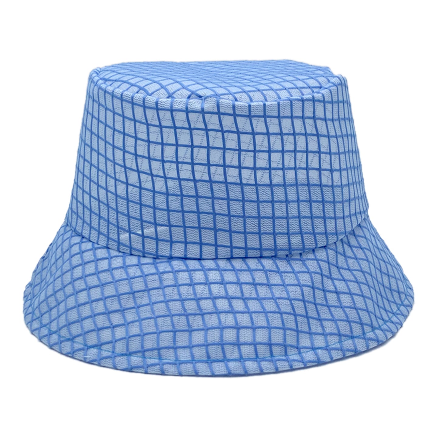 Grid Patterned Tulle Mesh Bucket Hat