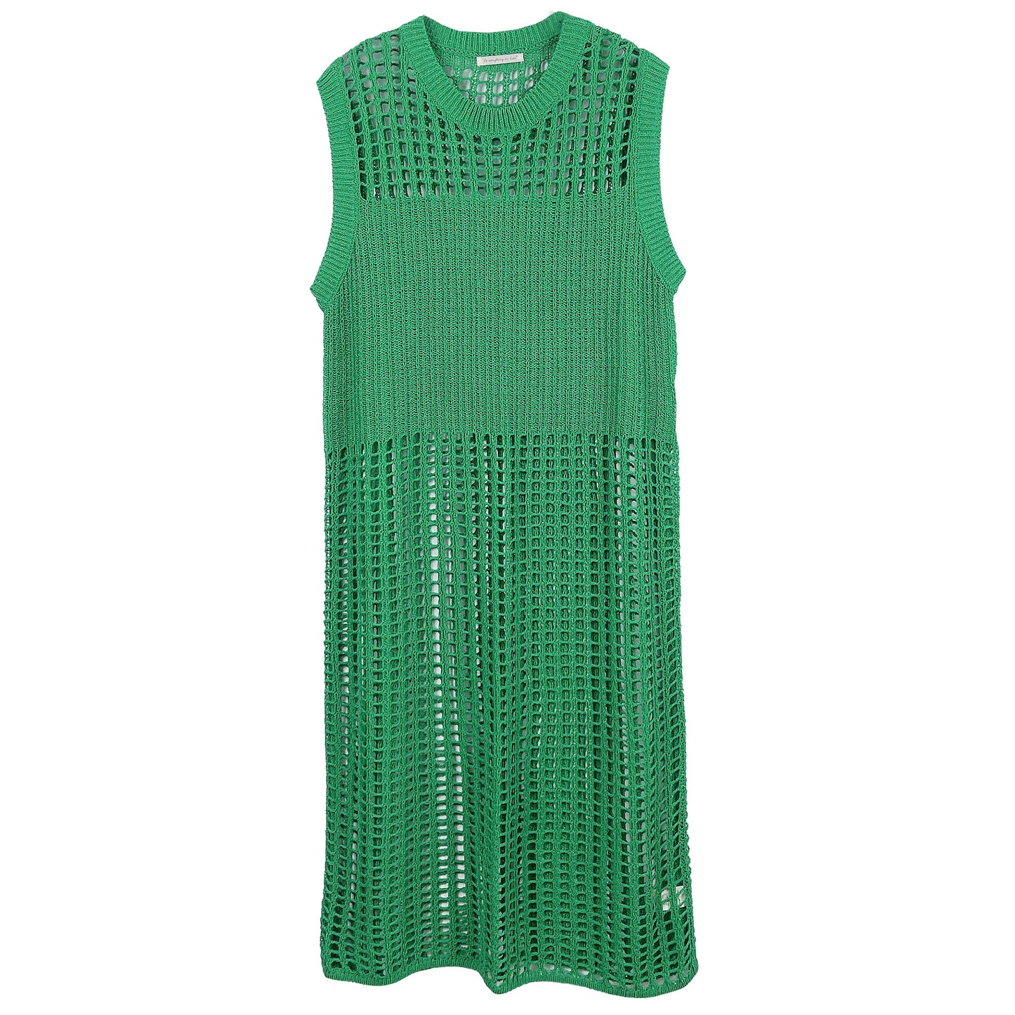 Chest Blocked Crochet Long Dress
