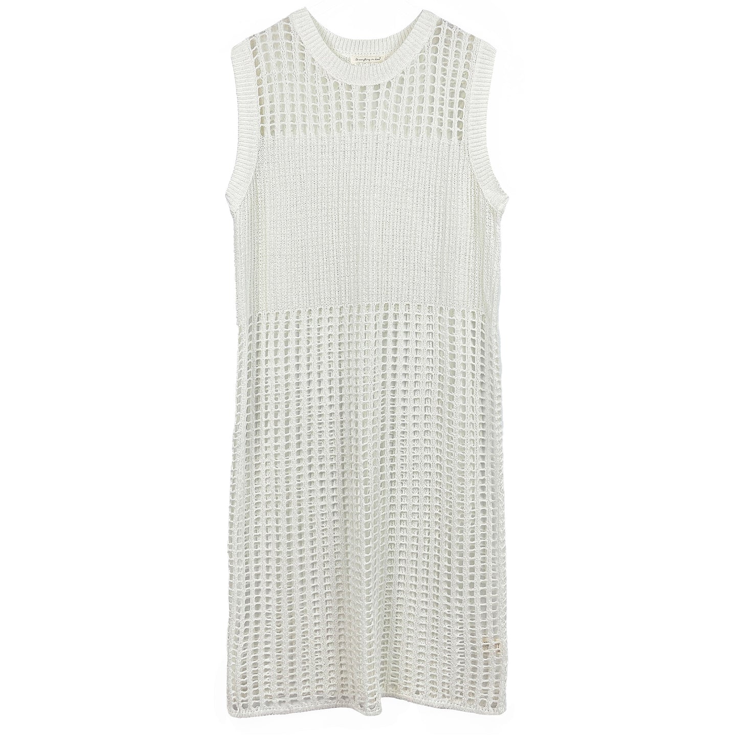 Chest Blocked Crochet Long Dress