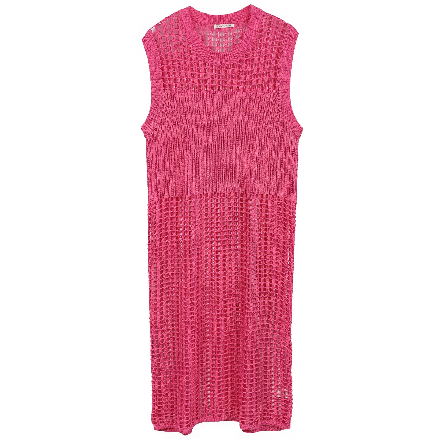 Chest Blocked Crochet Long Dress