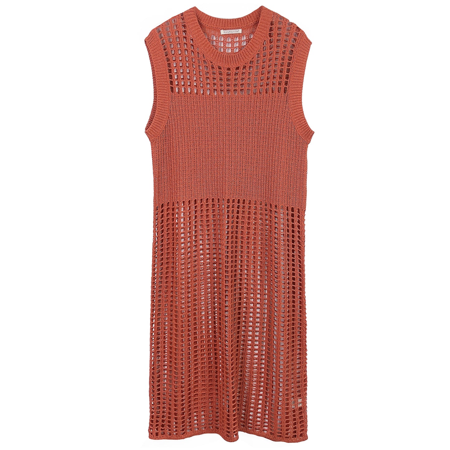 Chest Blocked Crochet Long Dress