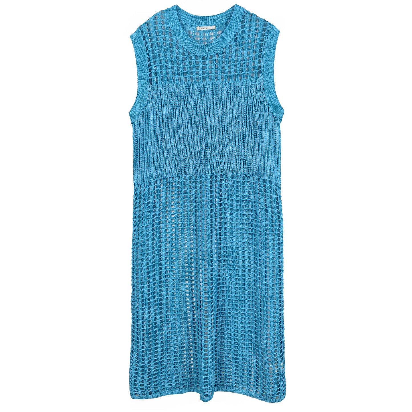 Chest Blocked Crochet Long Dress