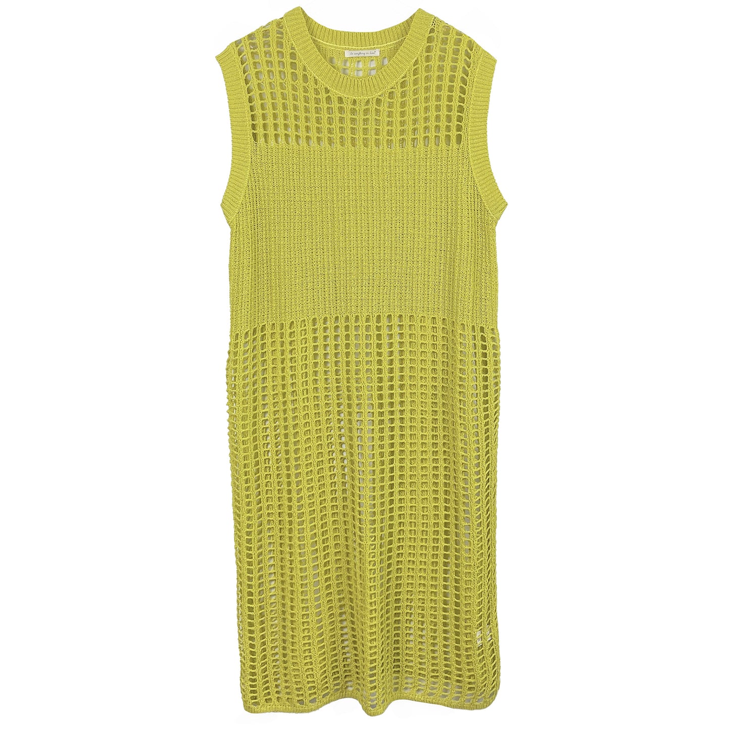 Chest Blocked Crochet Long Dress