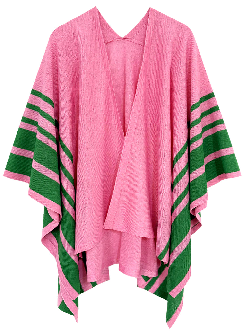 Two Tone Border Ruana