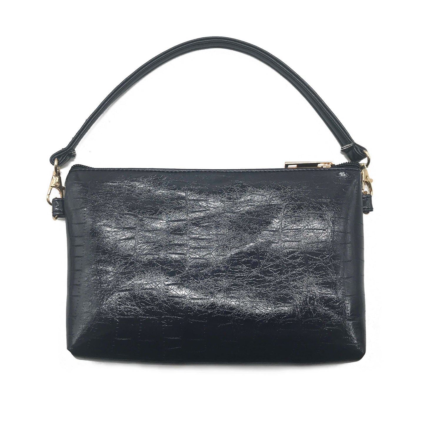 PU Crocodile Pouch Bag