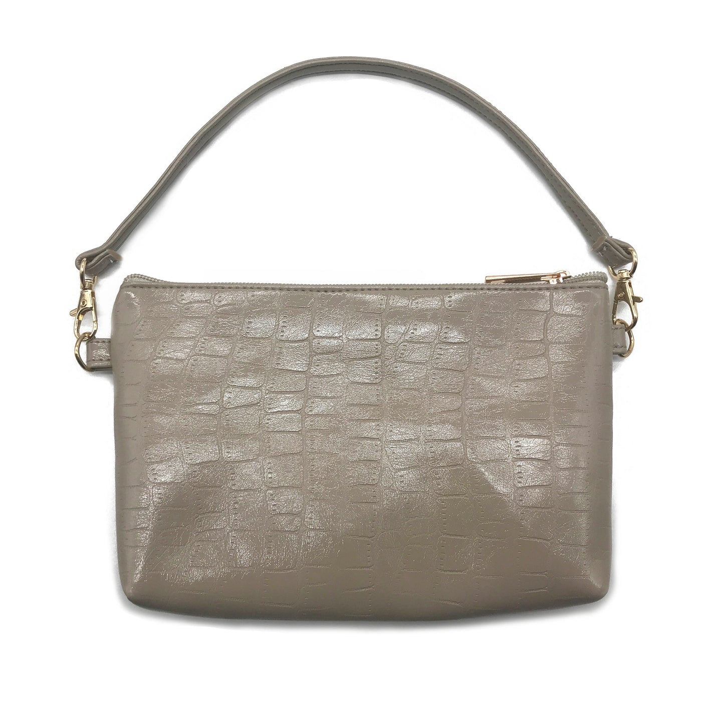 PU Crocodile Pouch Bag