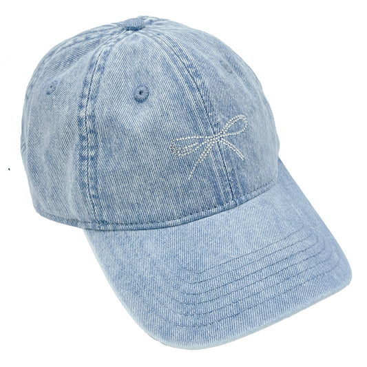 Stone Bow Denim Baseball Cap