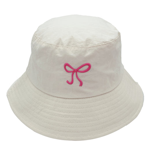 Rubber Bow Bucket Hat