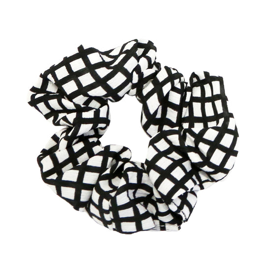 Grid Print Scrunchie