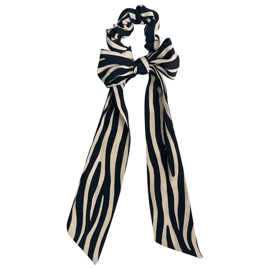 Enlarged Wood Grain Print Scarf Pony