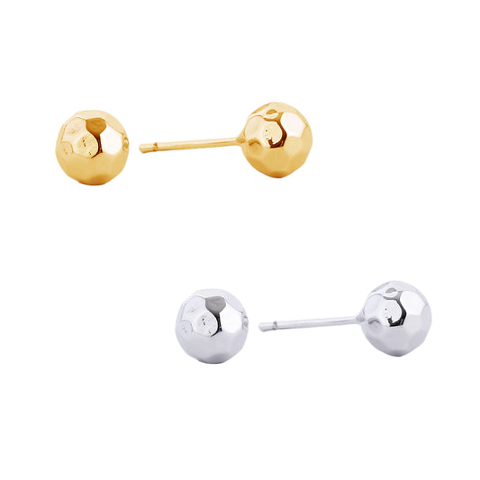 14K Gold/White Gold Dipped Post Earrings