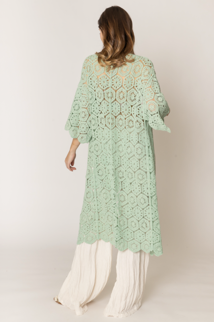 Crochet Long Cardigan