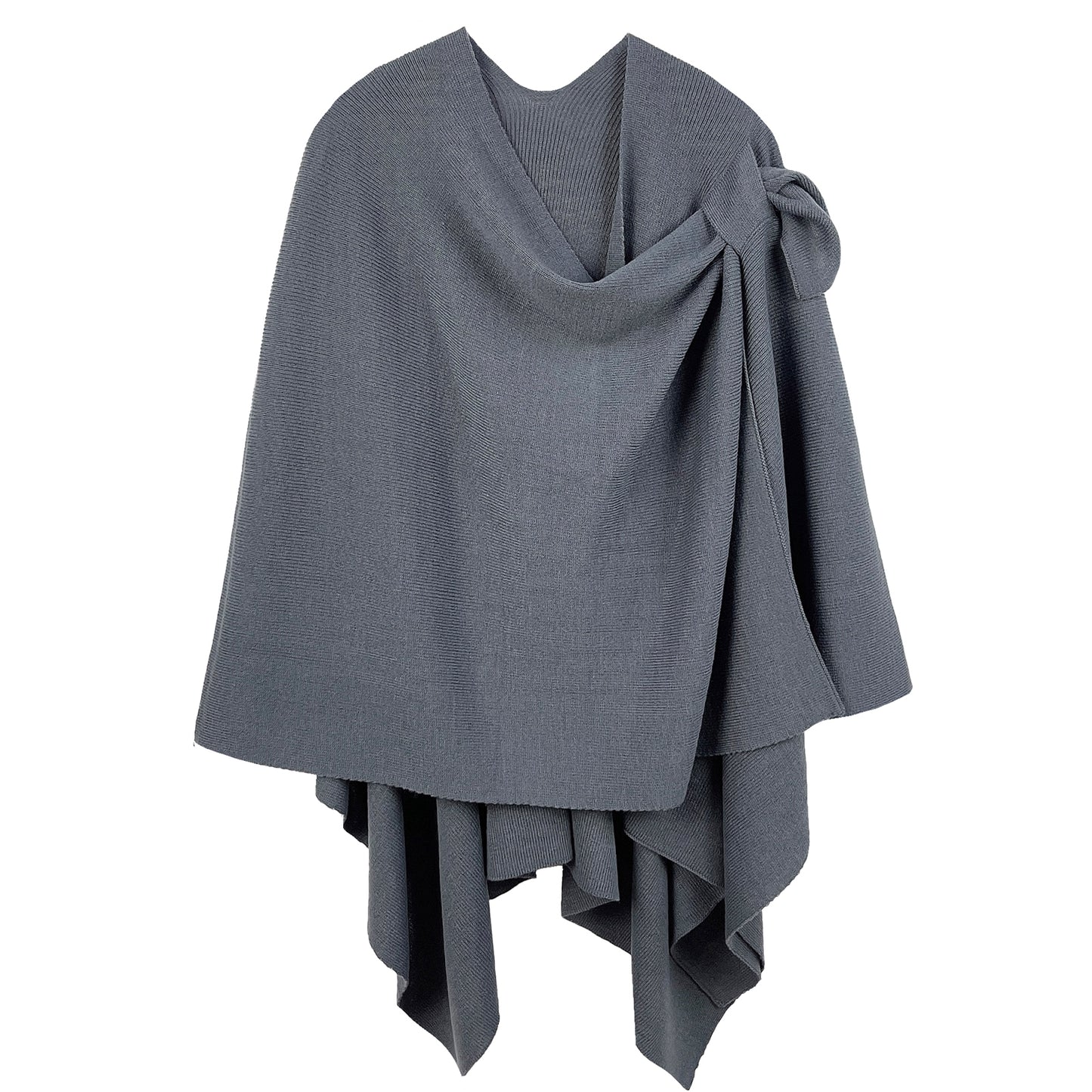 Solid Ruana With Shoulder Strap