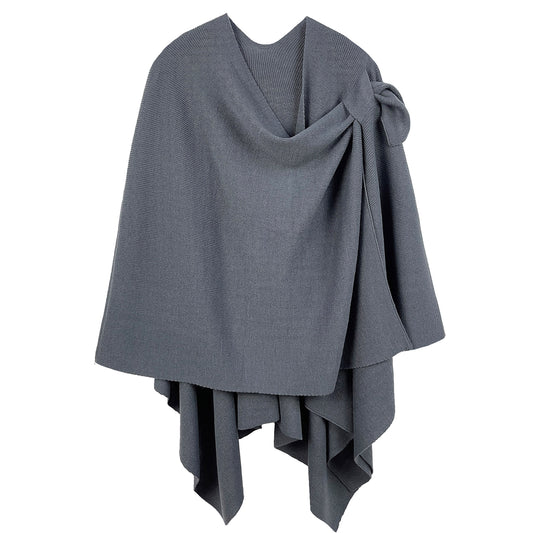 Solid Ruana With Shoulder Strap