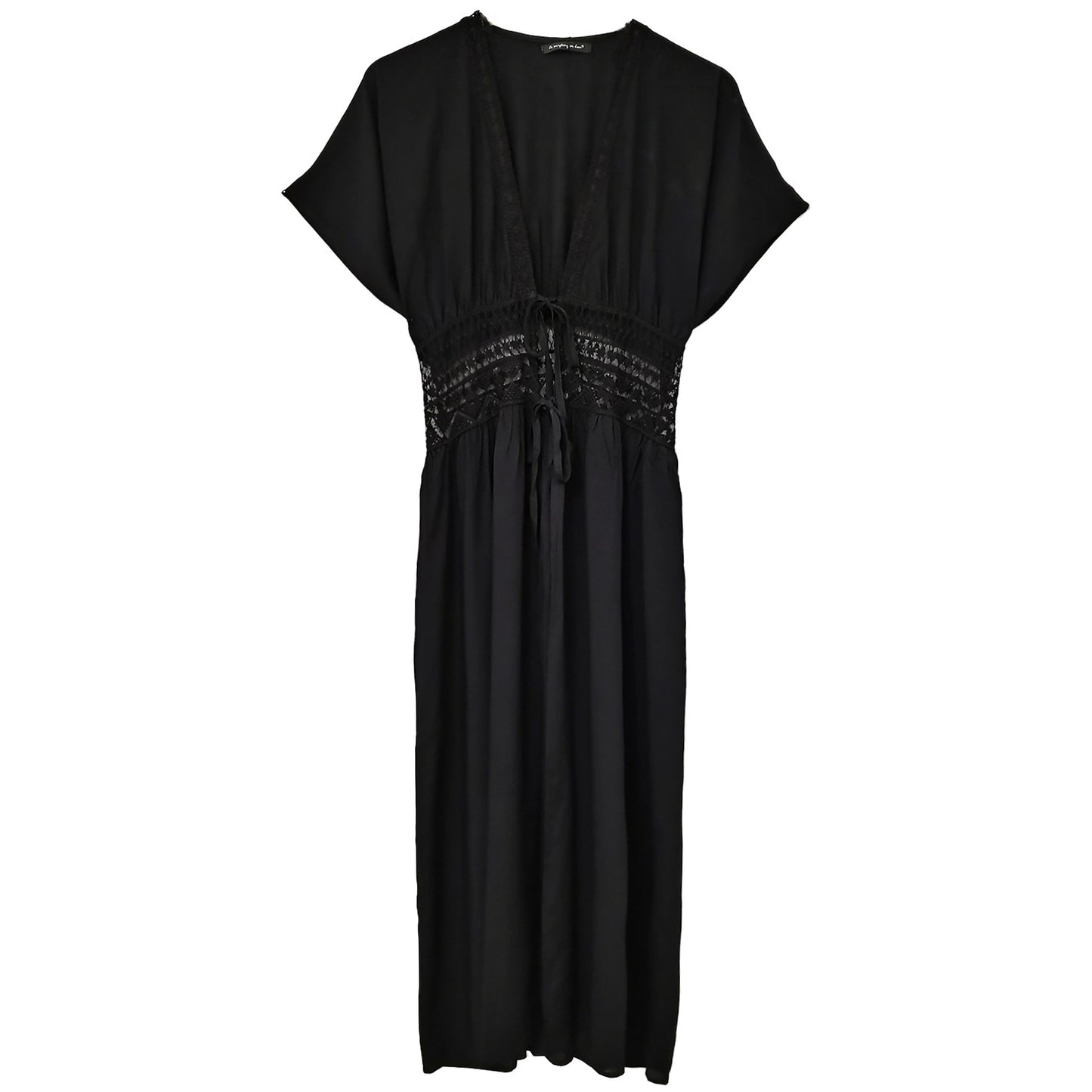 Lace Trim Long Cardigan