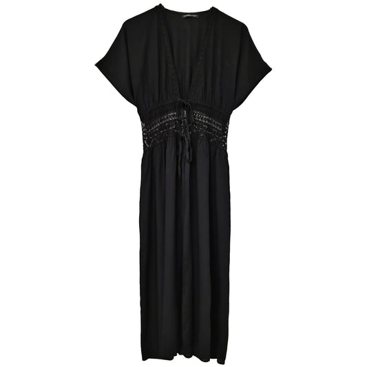 Lace Trim Long Cardigan