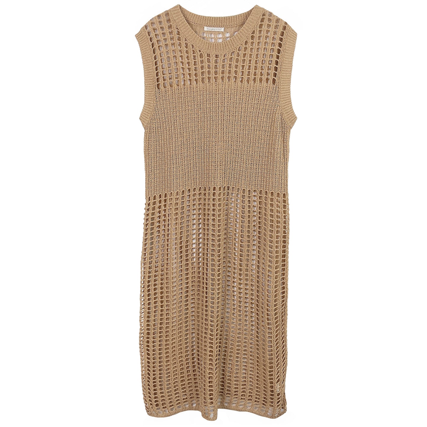 Chest Blocked Crochet Long Dress