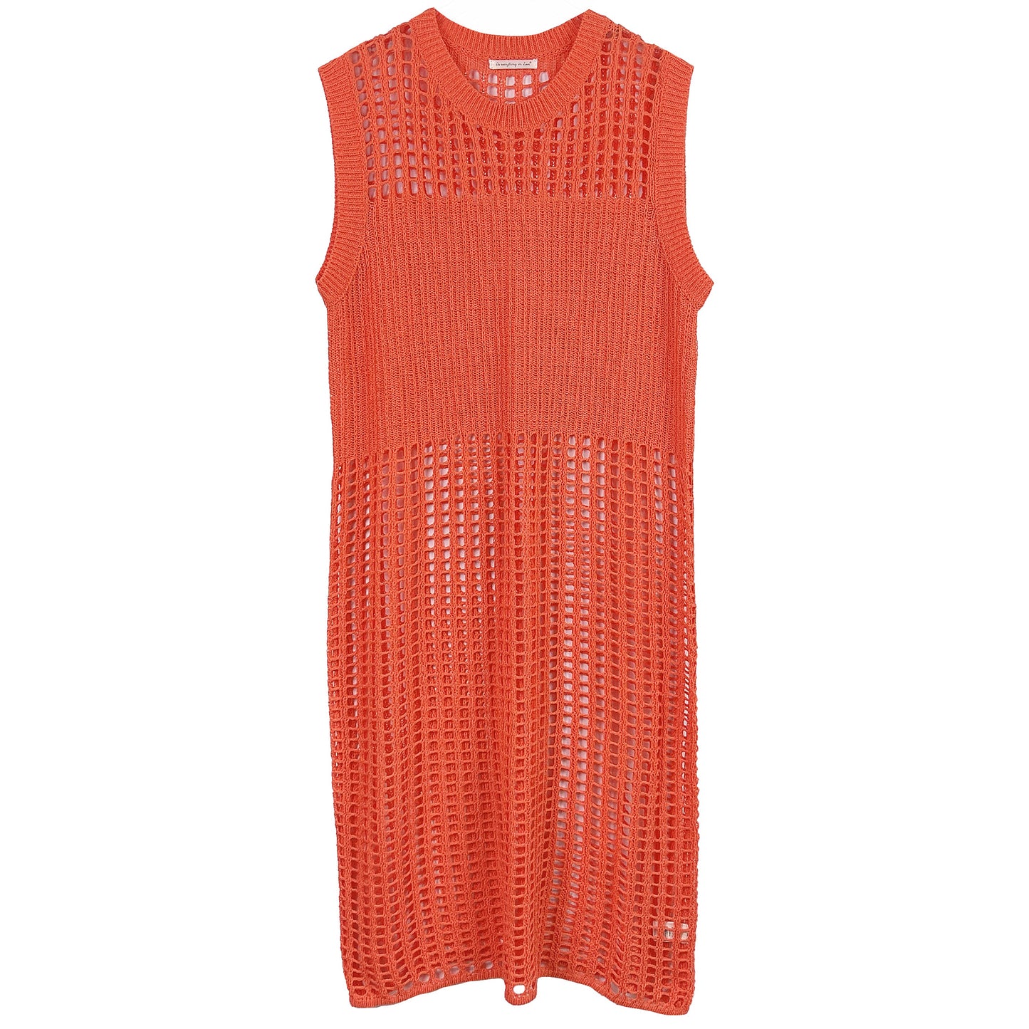 Chest Blocked Crochet Long Dress