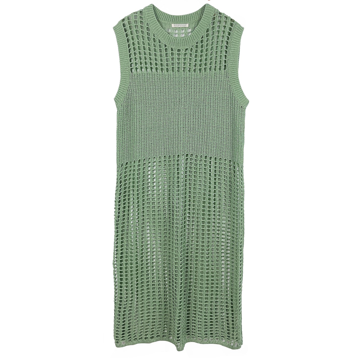 Chest Blocked Crochet Long Dress