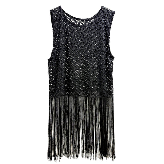 Crochet Poncho With Fringe